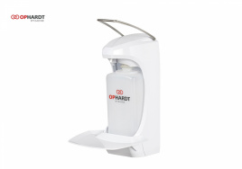 Диспенсер локтевой для антисептика с каплеуловителем RX 10 M (1000 мл.)